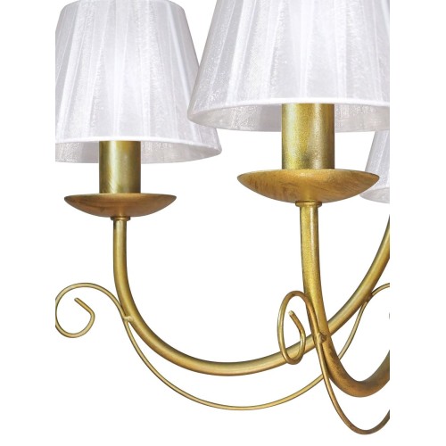 Люстра классическая потолочная 5 ламп с абажурами S1301-5