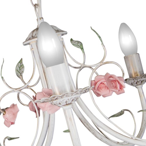 Люстра подвесная с цветами 5 ламп S1017-5