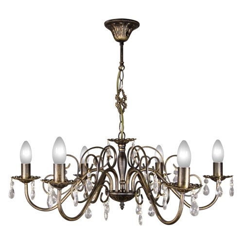 Люстра подвесная с хрусталем 6 ламп S1045-6