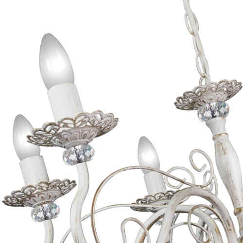 Люстра с хрусталем подвесная 6 ламп свечи S1090-6