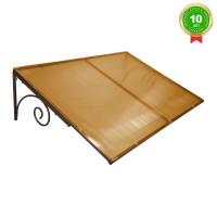 Козырёк над дверью Петрасвет S4019 Коричневый поликарбонат янтарный