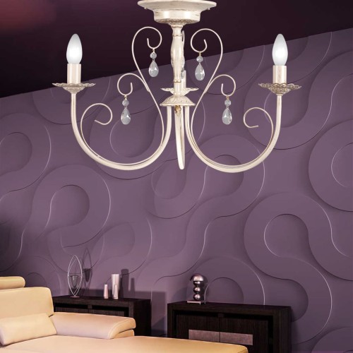 Люстра потолочная классичка с хрусталем 3 лампы S1007-3