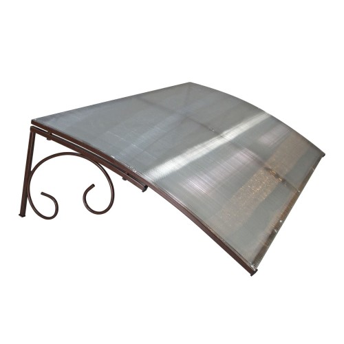 Козырёк над входной дверью металлический S4001 Коричневый