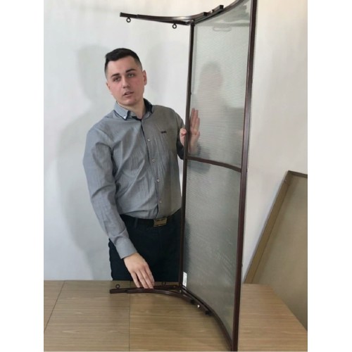 Козырёк над входной дверью металлический S4001 Коричневый