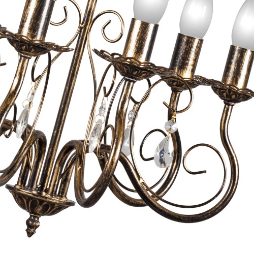 Люстра подвесная с хрусталем 6 ламп S1014-6