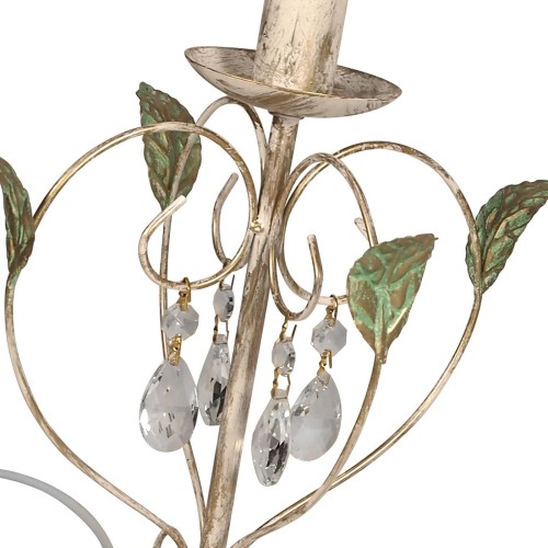 Настольная лампа флористика с хрусталем S5104-1